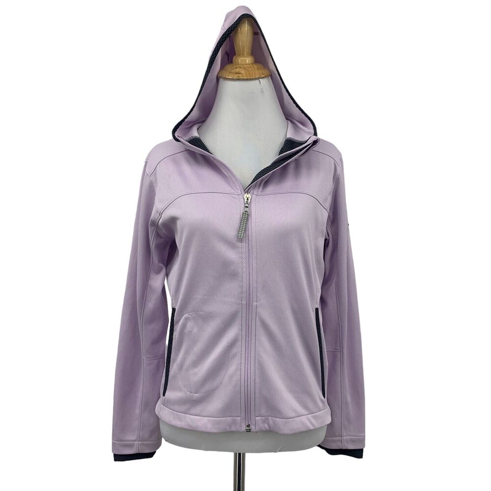 Nike Jacket Womens XS Extra Small Lilac Full Zip Dri Fit Hooded Running Retro